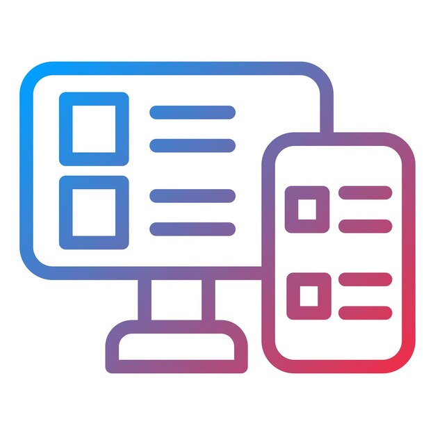 Projekt wektorowy Responsive Design Icon Style