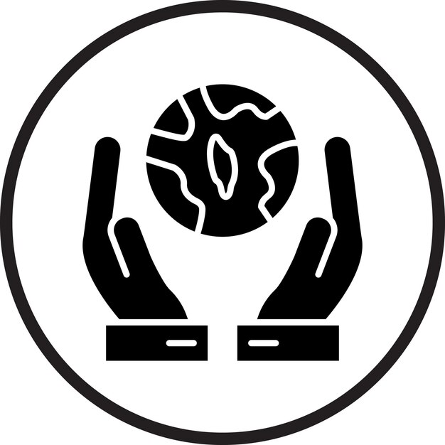 Projekt wektorowy Save World Icon Style