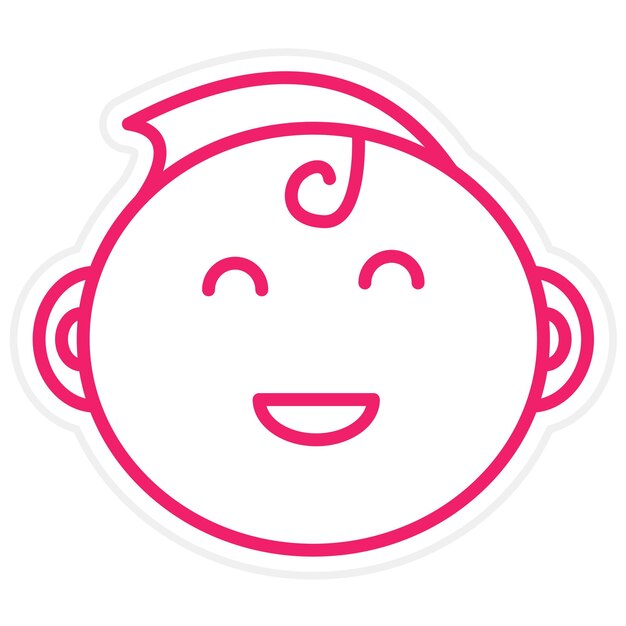 Projekt wektorowy Smiling Baby Icon Style