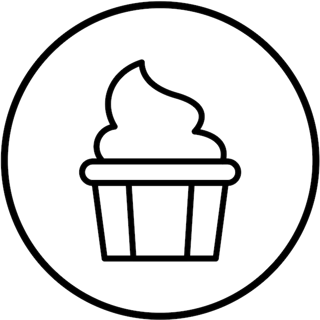 Projekt wektorowy Soft Serve Icon Style