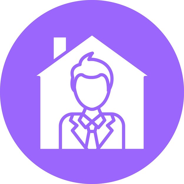 Projekt wektorowy Stay Home Icon Style