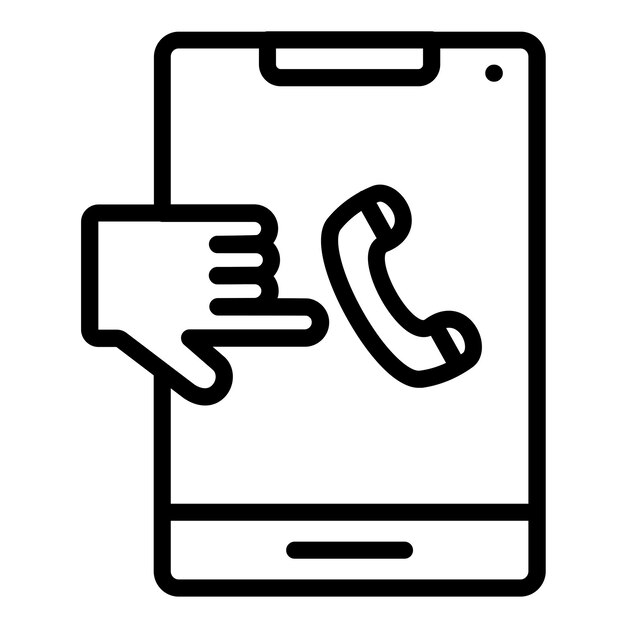 Projekt wektorowy Styl ikony ClicktoCall