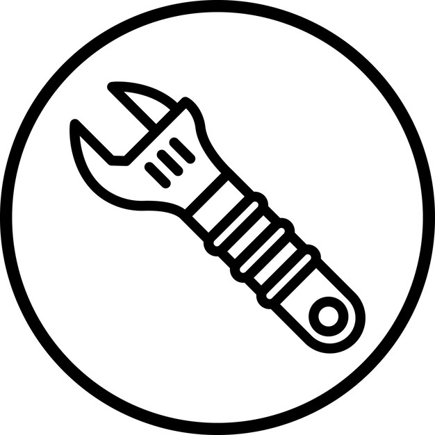 Projekt wektorowy Styl ikony regulowanego klucza