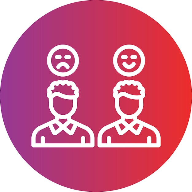 Projekt wektorowy Typy klientów Styl ikony