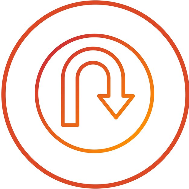 Projekt wektorowy UTurn Icon Style