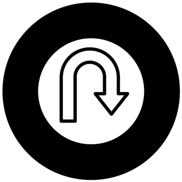 Projekt wektorowy UTurn Icon Style
