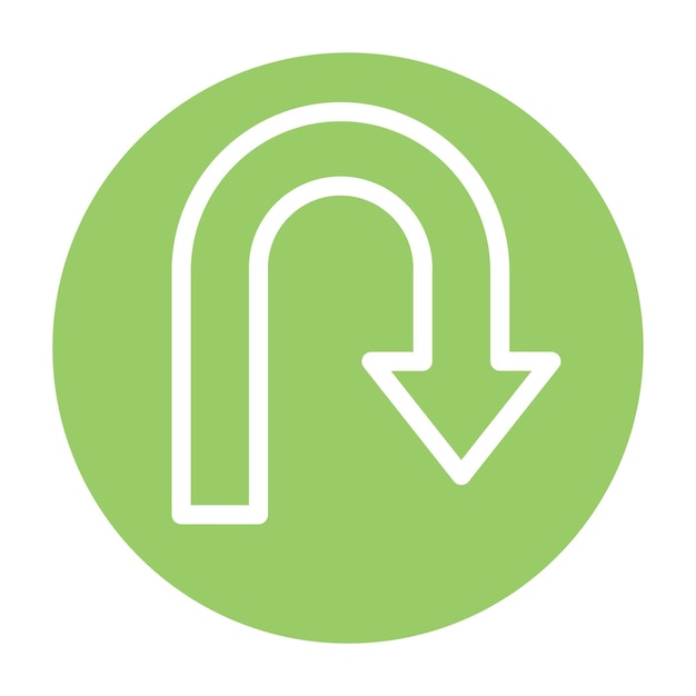 Projekt wektorowy UTurn Icon Style
