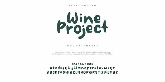 Projekt Wine Ręcznie Napisana czcionka