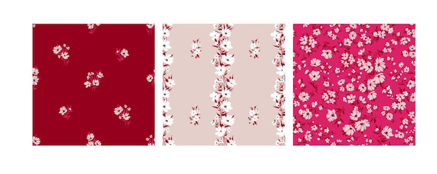 Plik wektorowy projekt wiosennego nadruku z kwiatami na tekstylia i sukienki