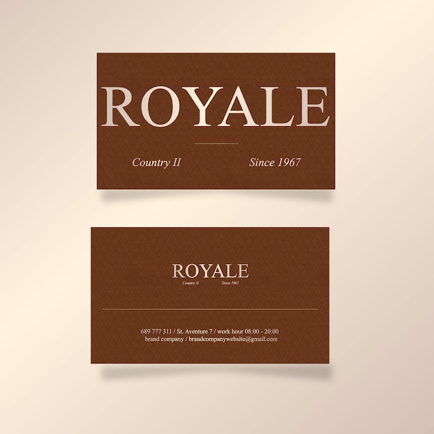 Projekt wizytówki Royale
