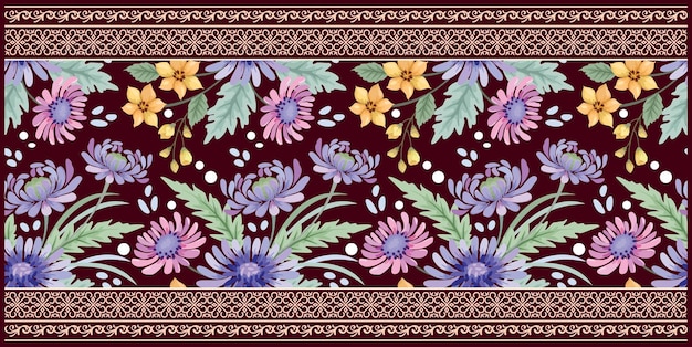 Projekt wzorów włókienniczych Dupatta