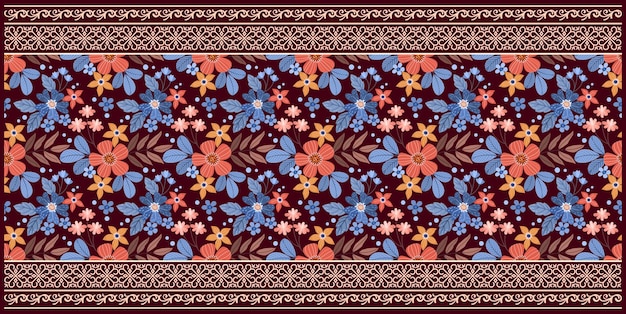 Projekt wzorów włókienniczych Dupatta
