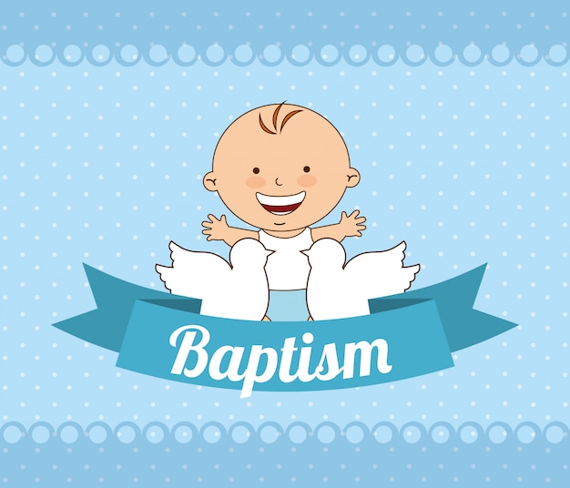 Plik wektorowy projekt zaproszenia na chrzest