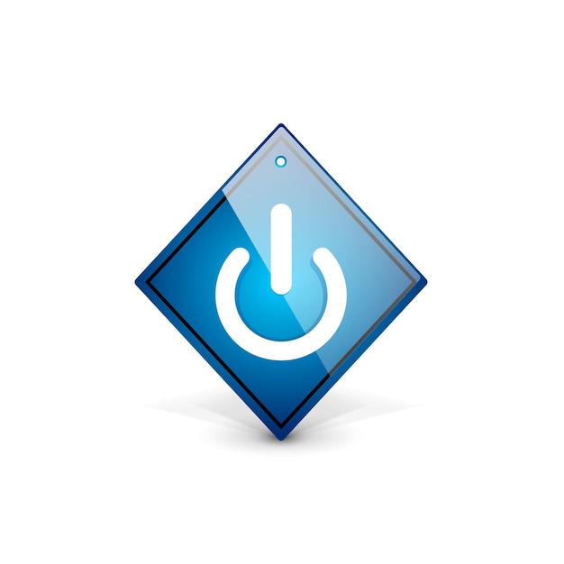 Plik wektorowy projektowanie ikony przycisku zasilania i wyłączenia symbolu aplikacji