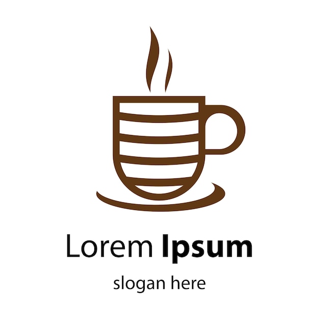 Projektowanie Ilustracji Logo Filiżanki Kawy