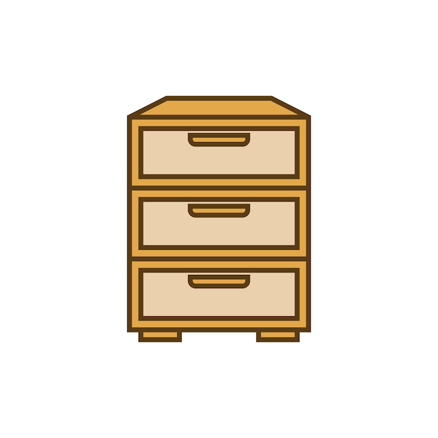 Plik wektorowy projektowanie ilustracji szablonu wektorowego ikony szufladek szaf