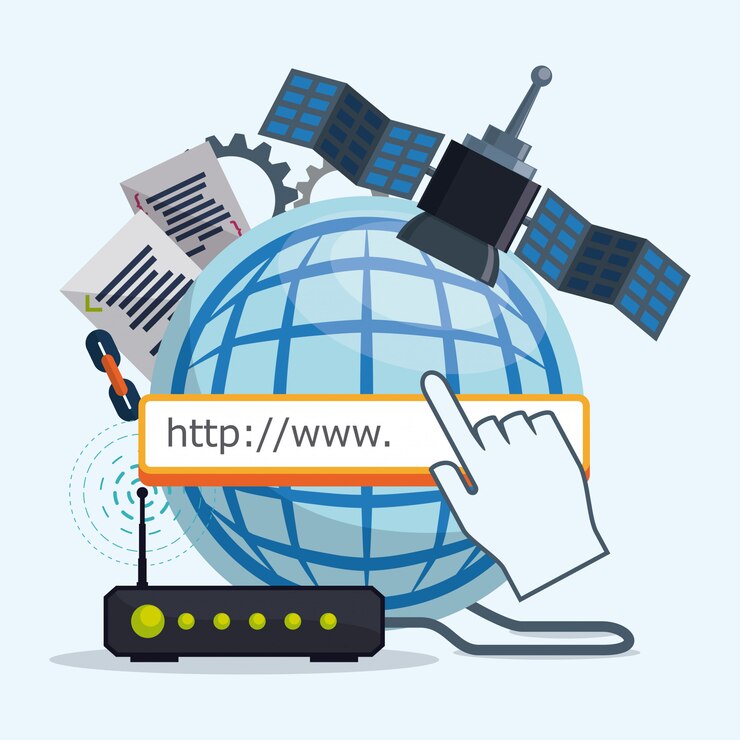 Wektor projektowanie internetu.
