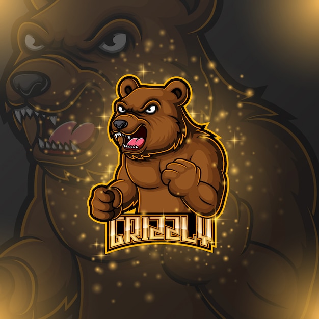 Projektowanie Logo Bear Maskotka E Sport