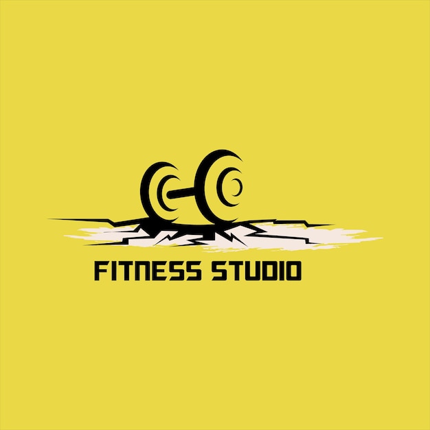 Projektowanie Logo Centrum Fitness I Sklepu Z Ciałem Z Wektorem Ze Sztangą