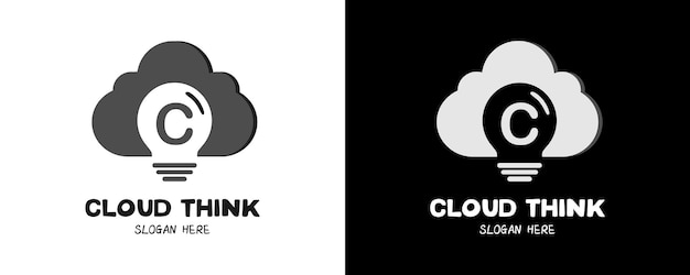 Projektowanie logo Cloud Think z literą C