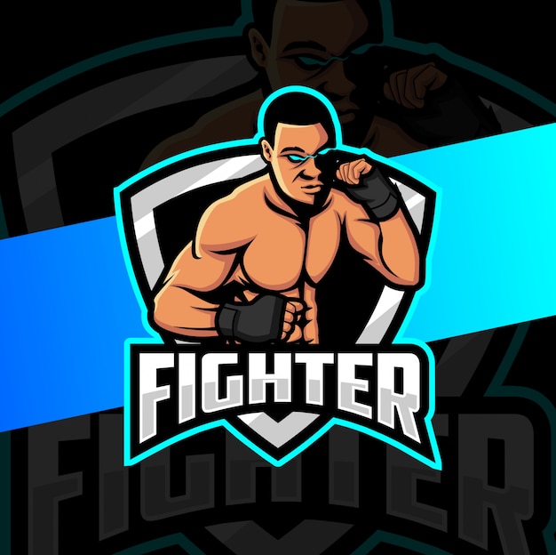 Projektowanie Logo E-sport Fighter Maskotka