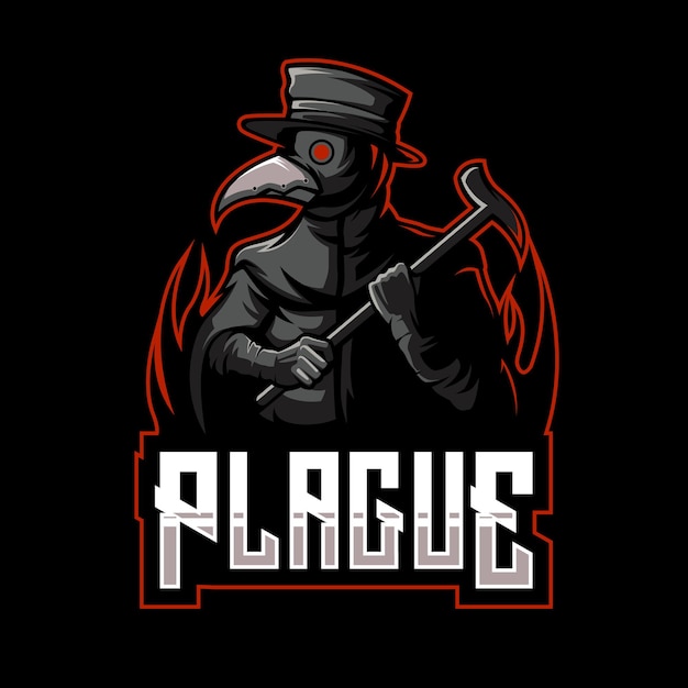 Projektowanie Logo E-sportu Doctor Plague. Ilustracja Maskotka Plaga Lekarza