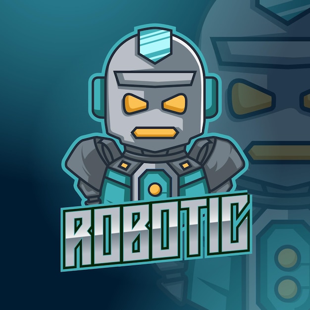 Projektowanie logo esport maskotki robota