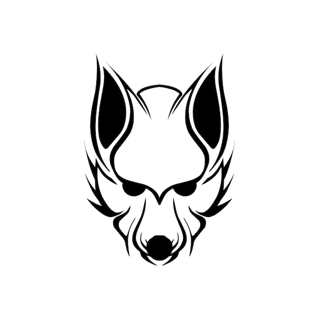 Plik wektorowy projektowanie logo fox line art