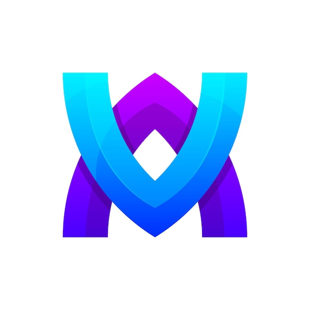 Projektowanie logo gradientowego litery av