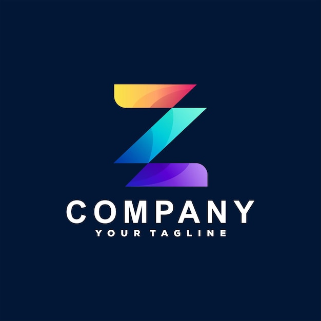 Projektowanie logo gradientu litery z