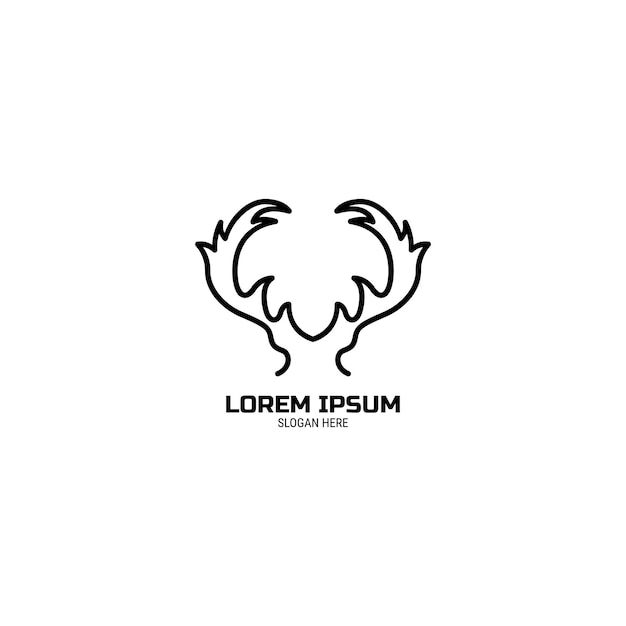 Plik wektorowy projektowanie logo jelenia