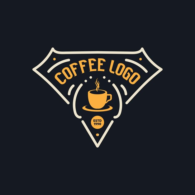 Plik wektorowy projektowanie logo kawy