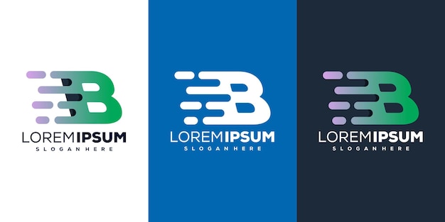 Projektowanie Logo Kolorowe Litery B Tech