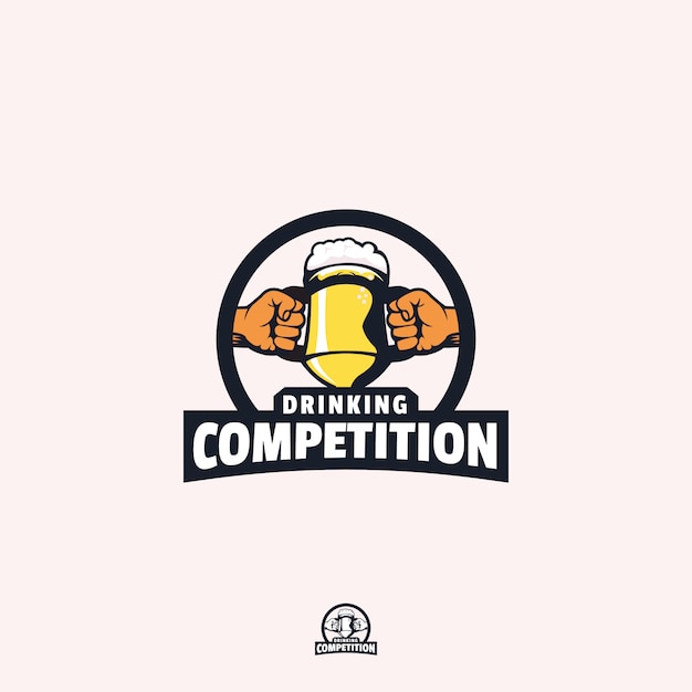 Plik wektorowy projektowanie logo konkursu picia