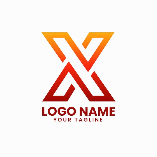 Projektowanie logo kreatywnego litery X