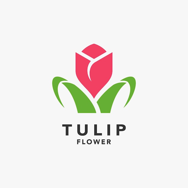 Plik wektorowy projektowanie logo kwiat tulipana