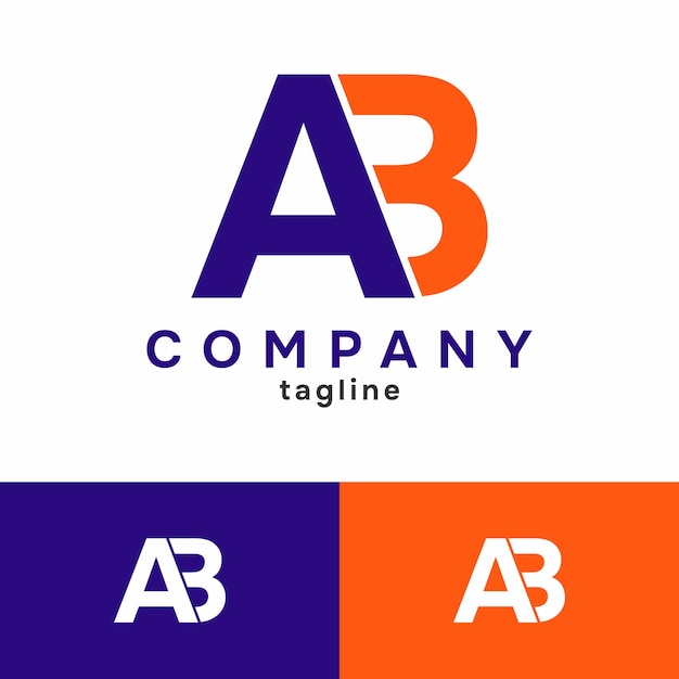 Plik wektorowy projektowanie logo litery ab