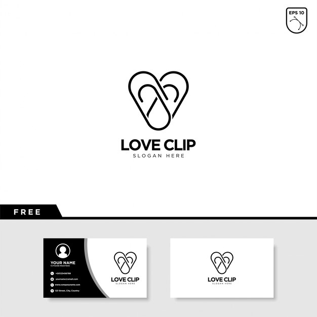 Projektowanie Logo Love Clip