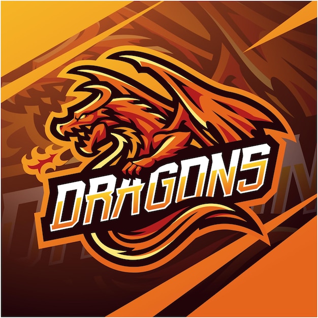 Projektowanie Logo Maskotka Dragon Esport