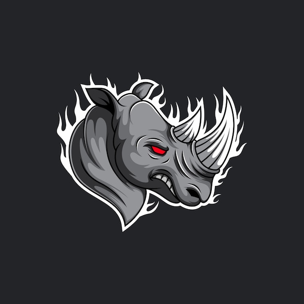 Projektowanie Logo Maskotka E-sport Rhino