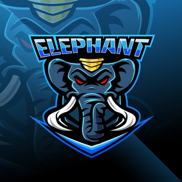 Projektowanie logo maskotka słoń esport