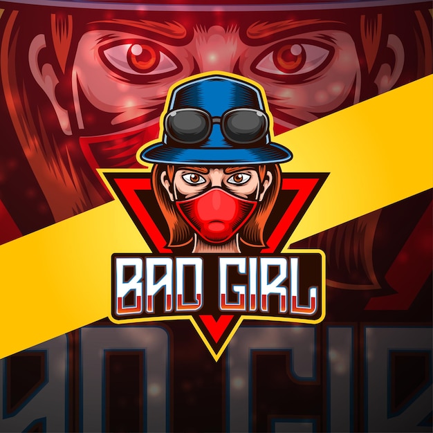 Projektowanie Logo Maskotki E-sport Bad Girl