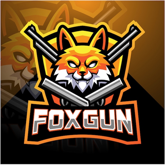 Projektowanie Logo Maskotki Fox Gun Esport