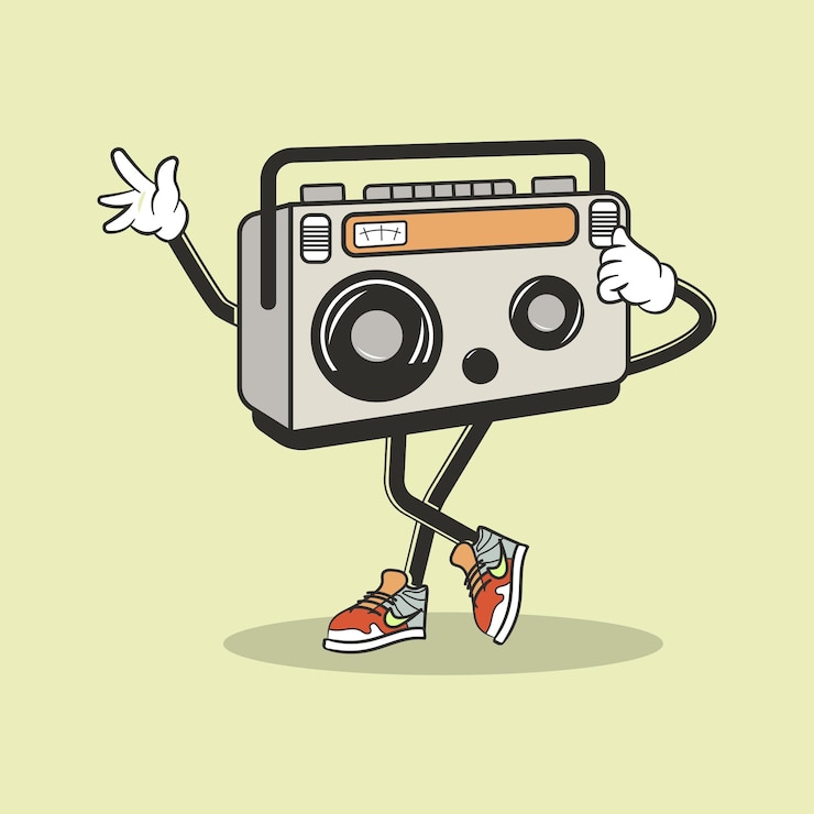 Wektor projektowanie logo maskotki w stylu retro
