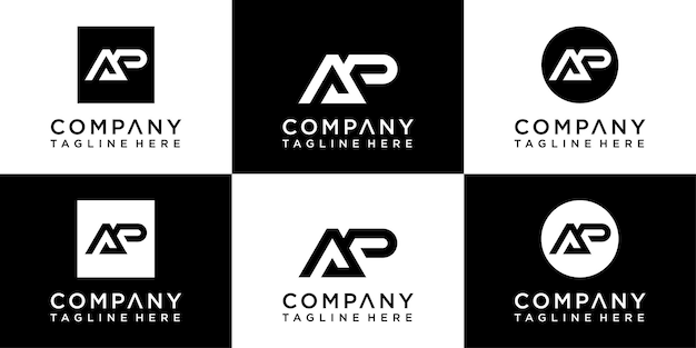 Projektowanie logo monogramu litery Ap