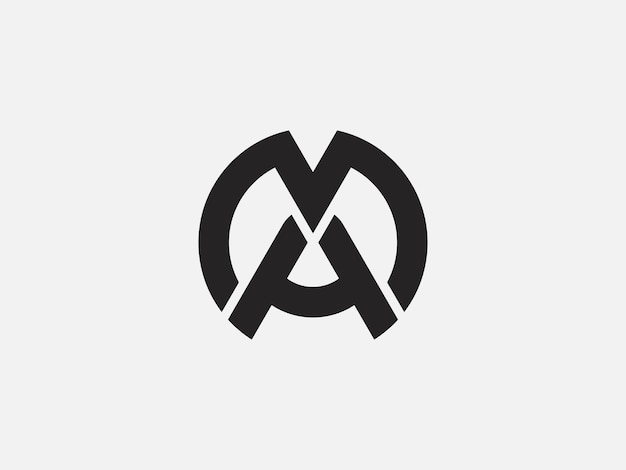 Plik wektorowy projektowanie logo monogramu ma list typografii