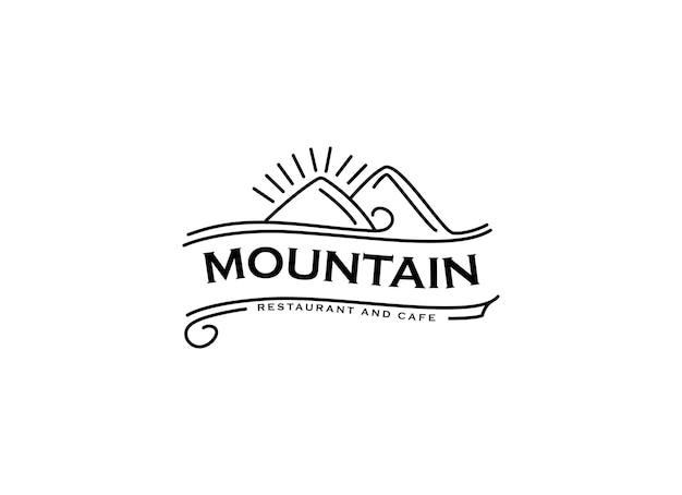 Projektowanie Logo Mountain Nature Vintage Retro