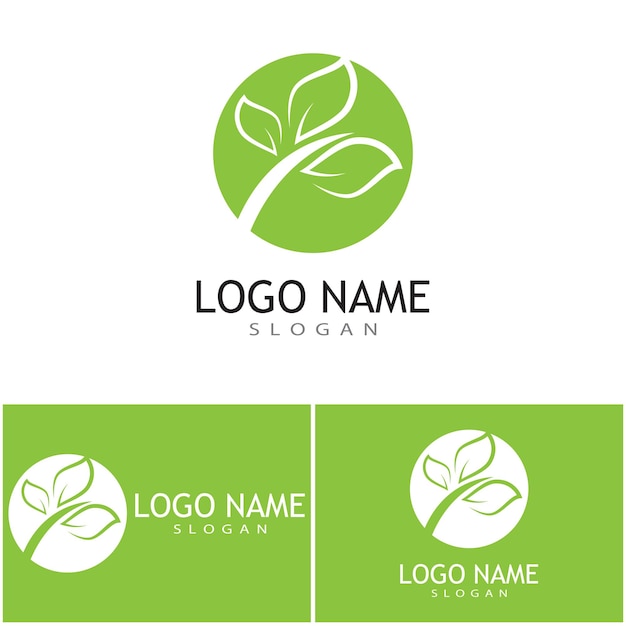 Projektowanie Logo Natura Ilustracja Zielony Liść