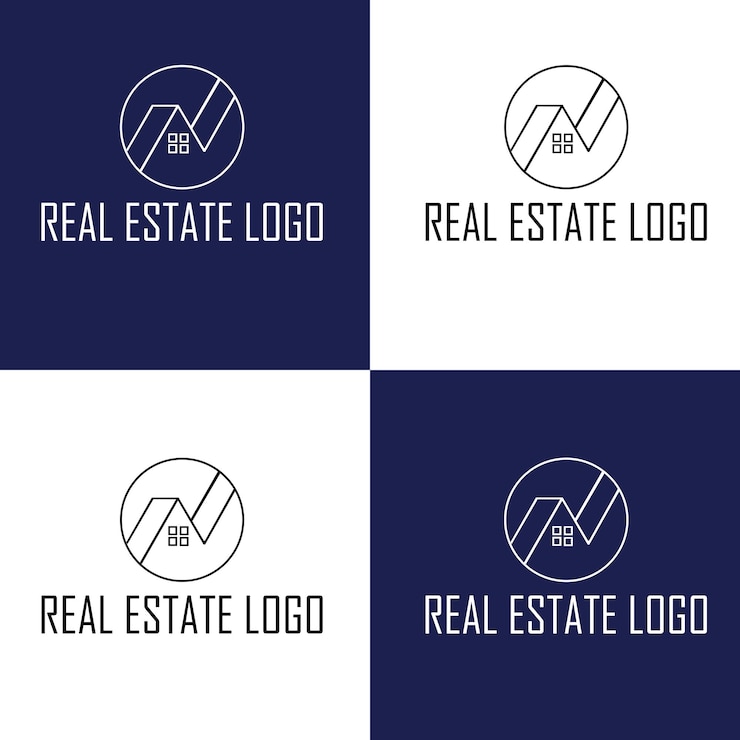 Wektor projektowanie logo nieruchomości projektowanie logo budynku projektowanie logo domu projektowanie logo domu
