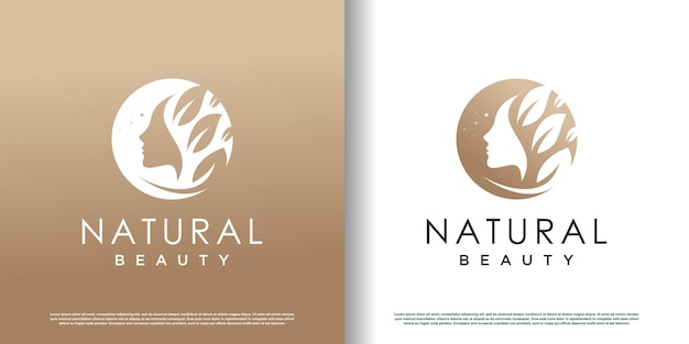 Projektowanie Logo Piękna Natury W Niepowtarzalnym Stylu Premium Wektor